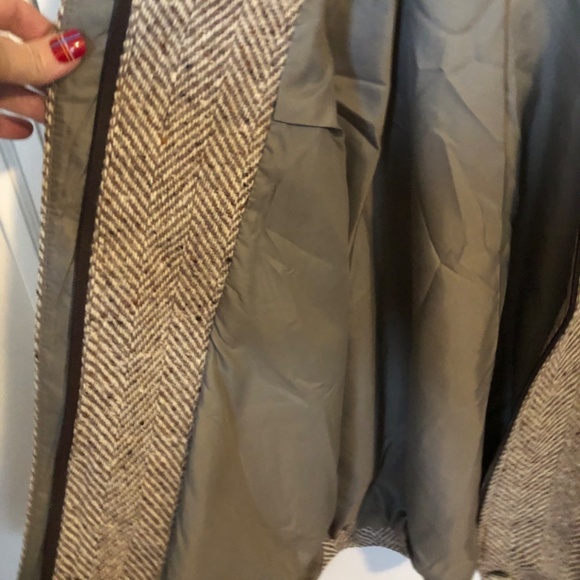 Men's Brown Herringbone Shirt Jacket - Picture 5 of 11